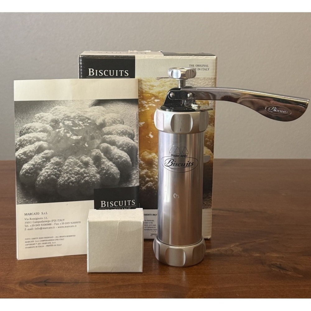Marcato Biscuits Cookie Press Complete Set of 20 Discs Made in Italy $75